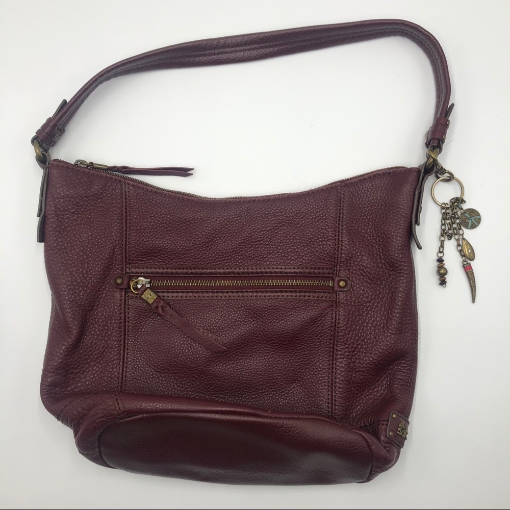 The Sak Maroon leather tote bag